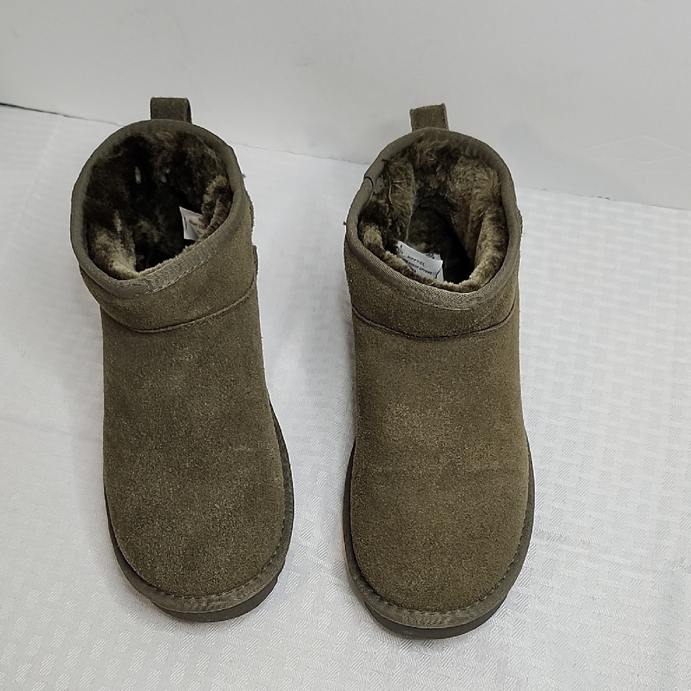 Project Cloud Leather Faux Fur Lined Ankle Boots NEW